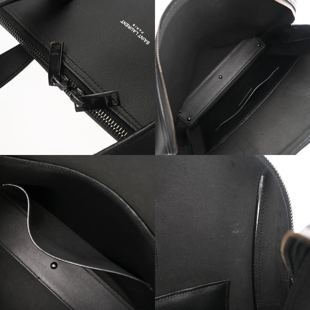 SAINT LAURENT black leather briefcase - Picture 8 of 10